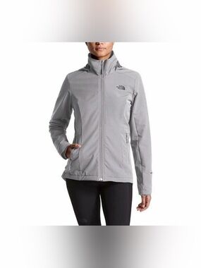 The North Face Shelbe Raschel WindWall Hooded Softshell Jacket Gray Small